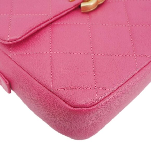 Chanel  Multi Chain Quilted Caviar Leather Backpack Pink main image 5